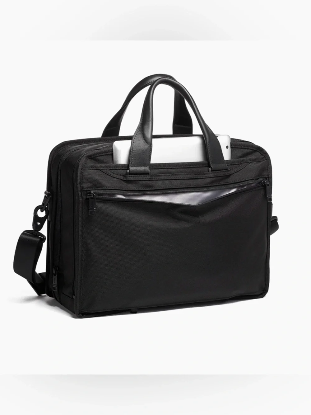 Tumi Black Nylon Laptop Briefcase with Dual Handles